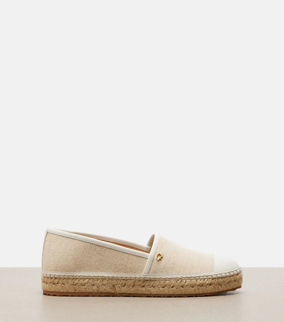 Gianvito Rossi - Leather-trimmed canvas espadrilles