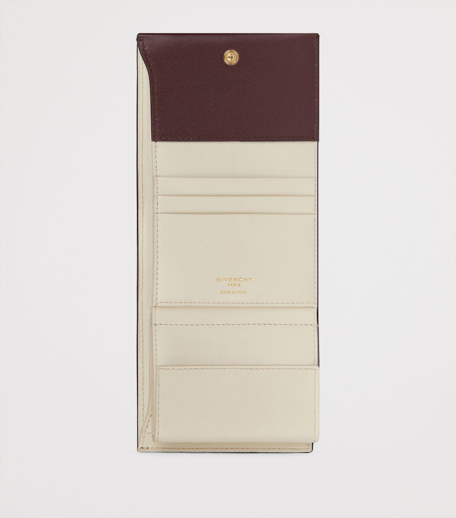 Givenchy Burgundy Leather Mini Day Trifold Wallet