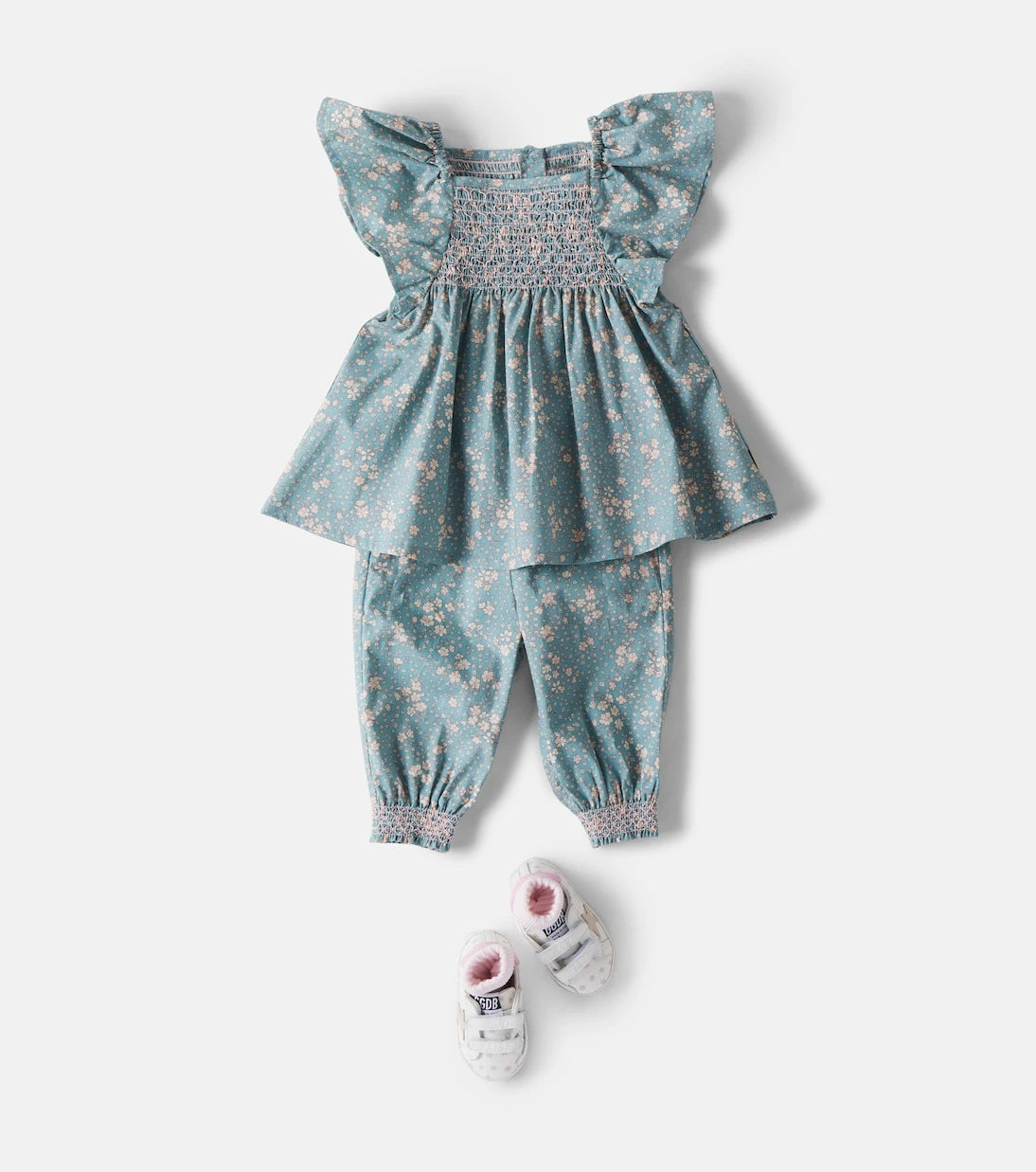 Wheat - Baby Sara floral cotton pants