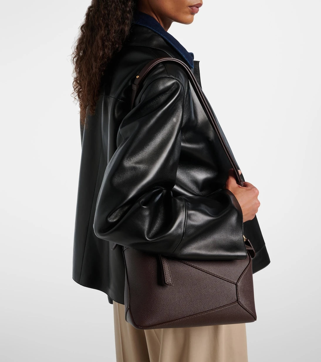 Loewe - Puzzle Edge Small leather top-handle bag
