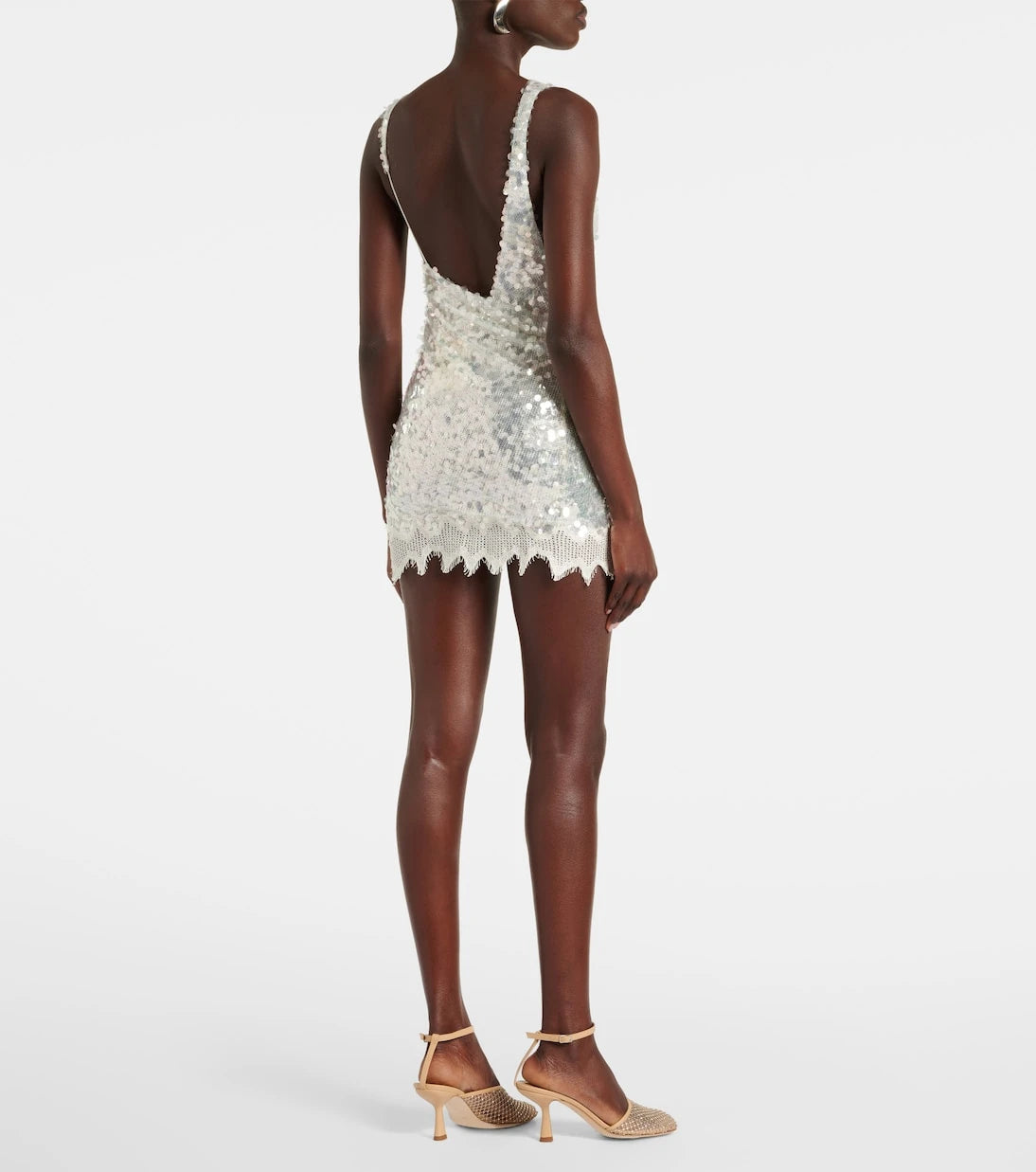 Christopher Esber - Opaline sequined lace-trimmed minidress