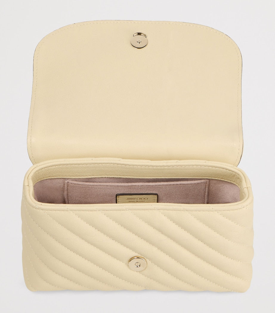 Curve Small Biker Leather Quilted Cross-Body Bag