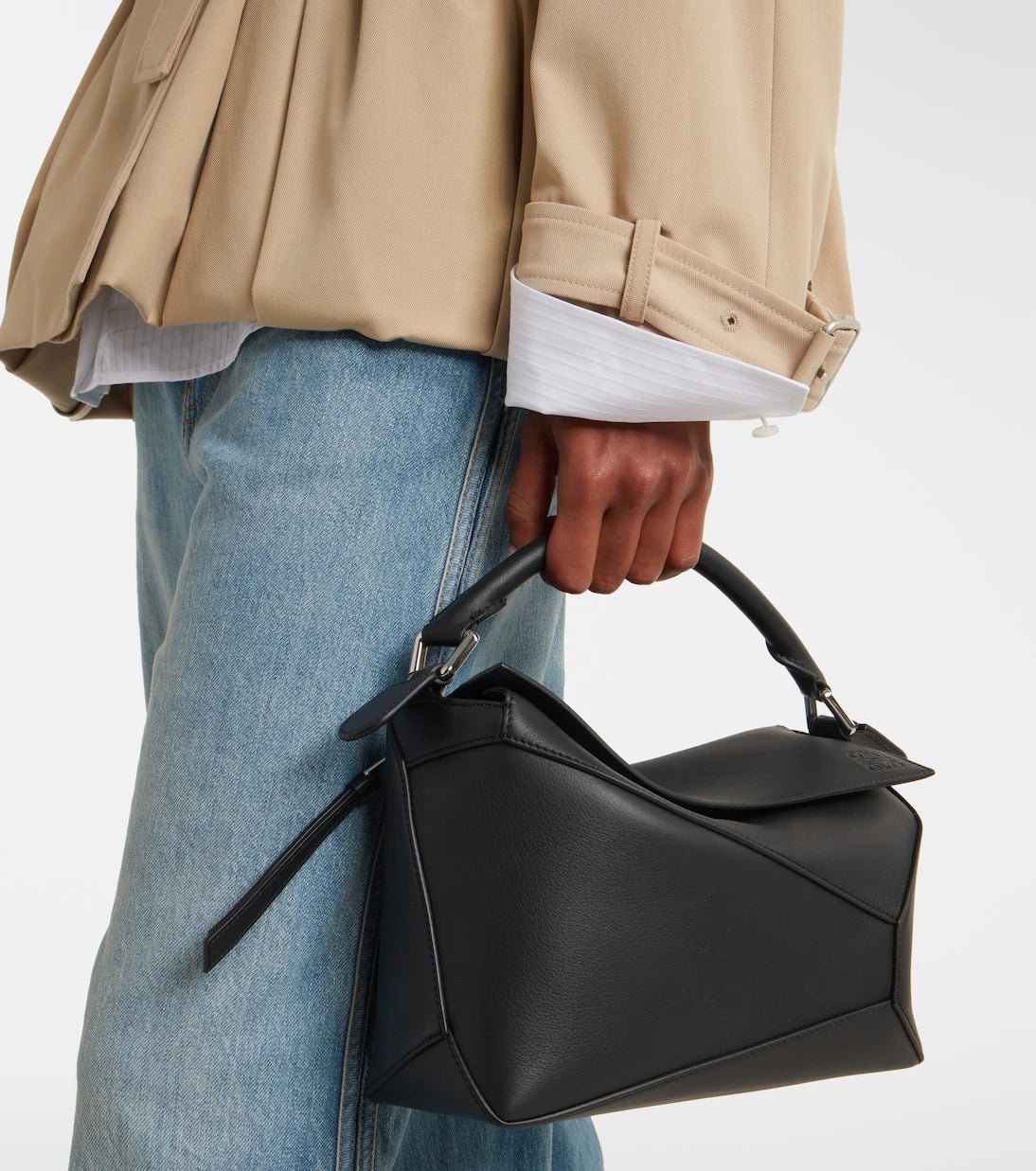 Loewe - حقيبة توت جلد صغيرة Puzzle Edge