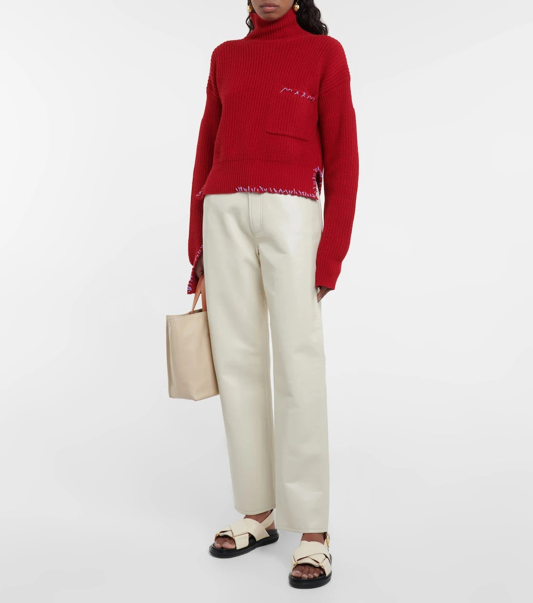 Marni - Fussbett leather sandals