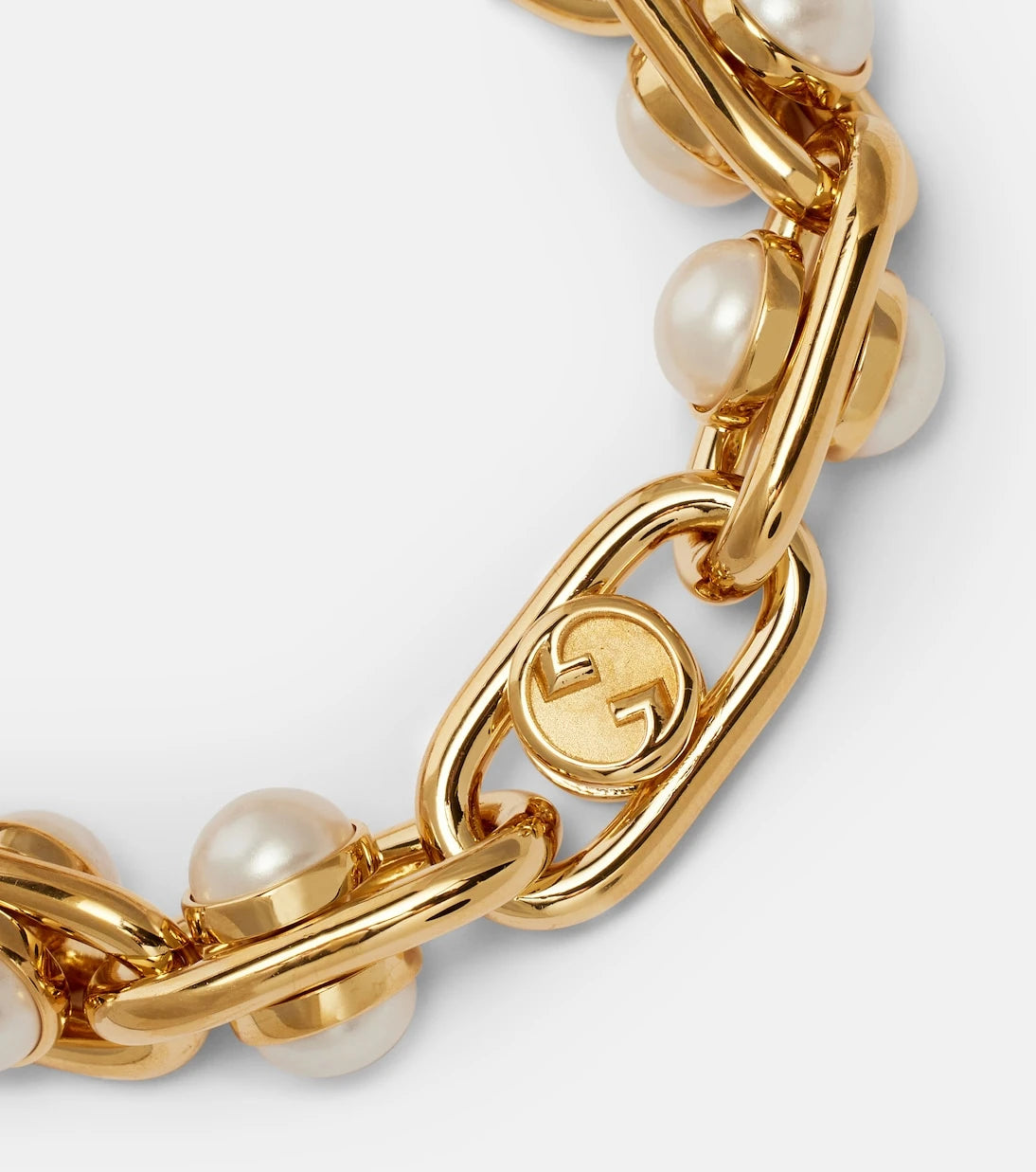 Gucci - Faux pearl chain bracelet