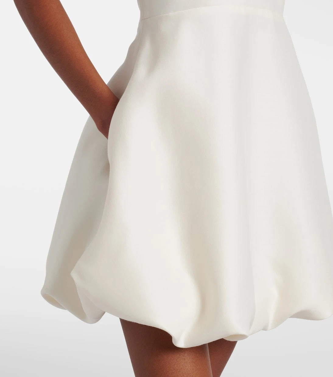Balenciaga - Halterneck peplum wool and silk minidress
