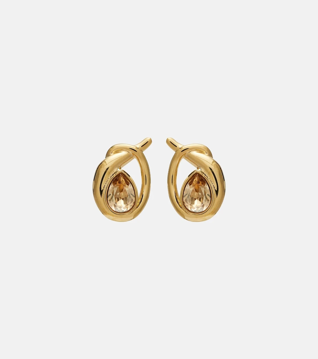 Oscar de la Renta - Looped crystal-embellished earrings