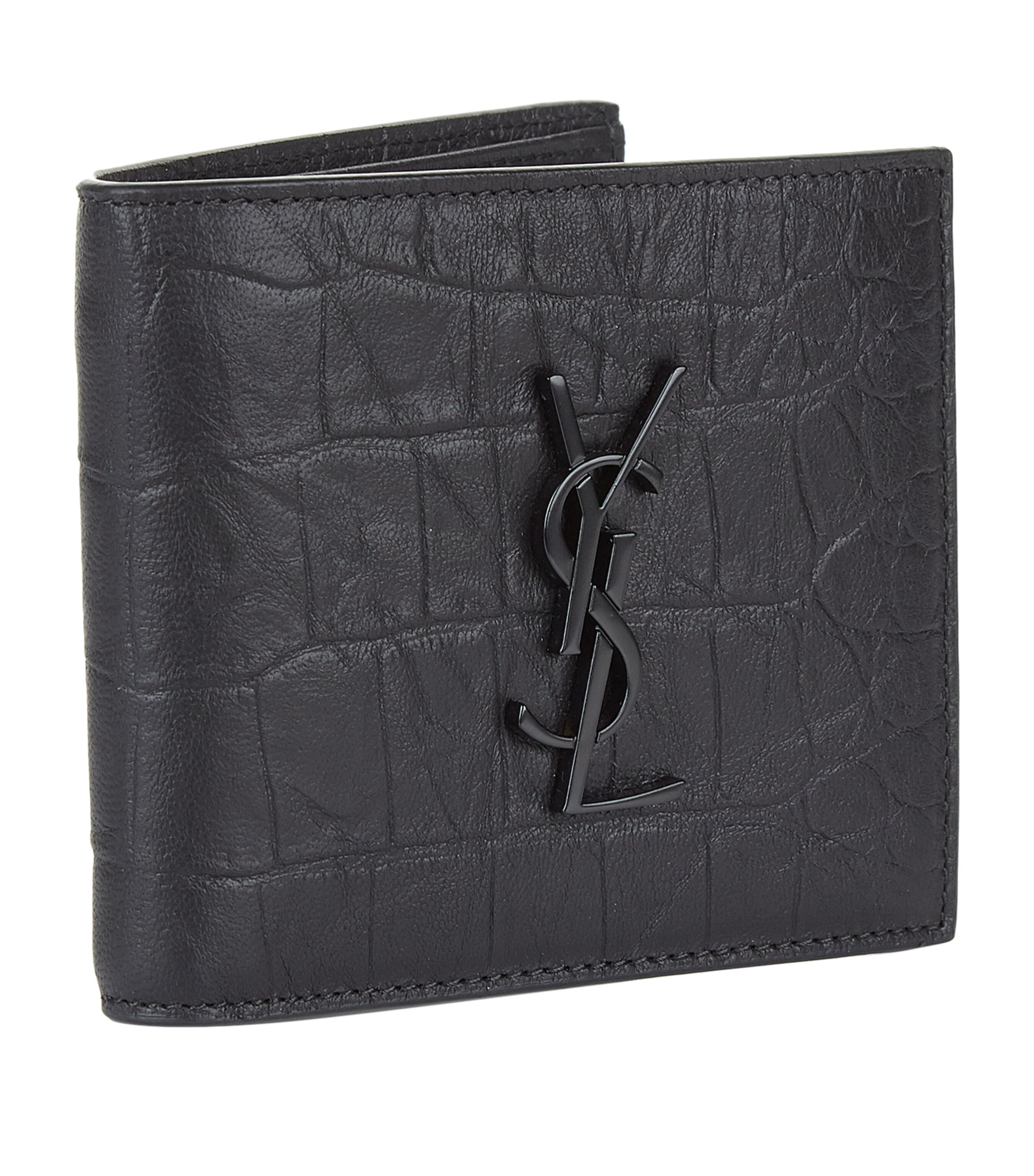 Saint Laurent Monogram Crocodile Effect Wallet