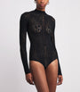 Wolford Black Reptile Net Bodysuit