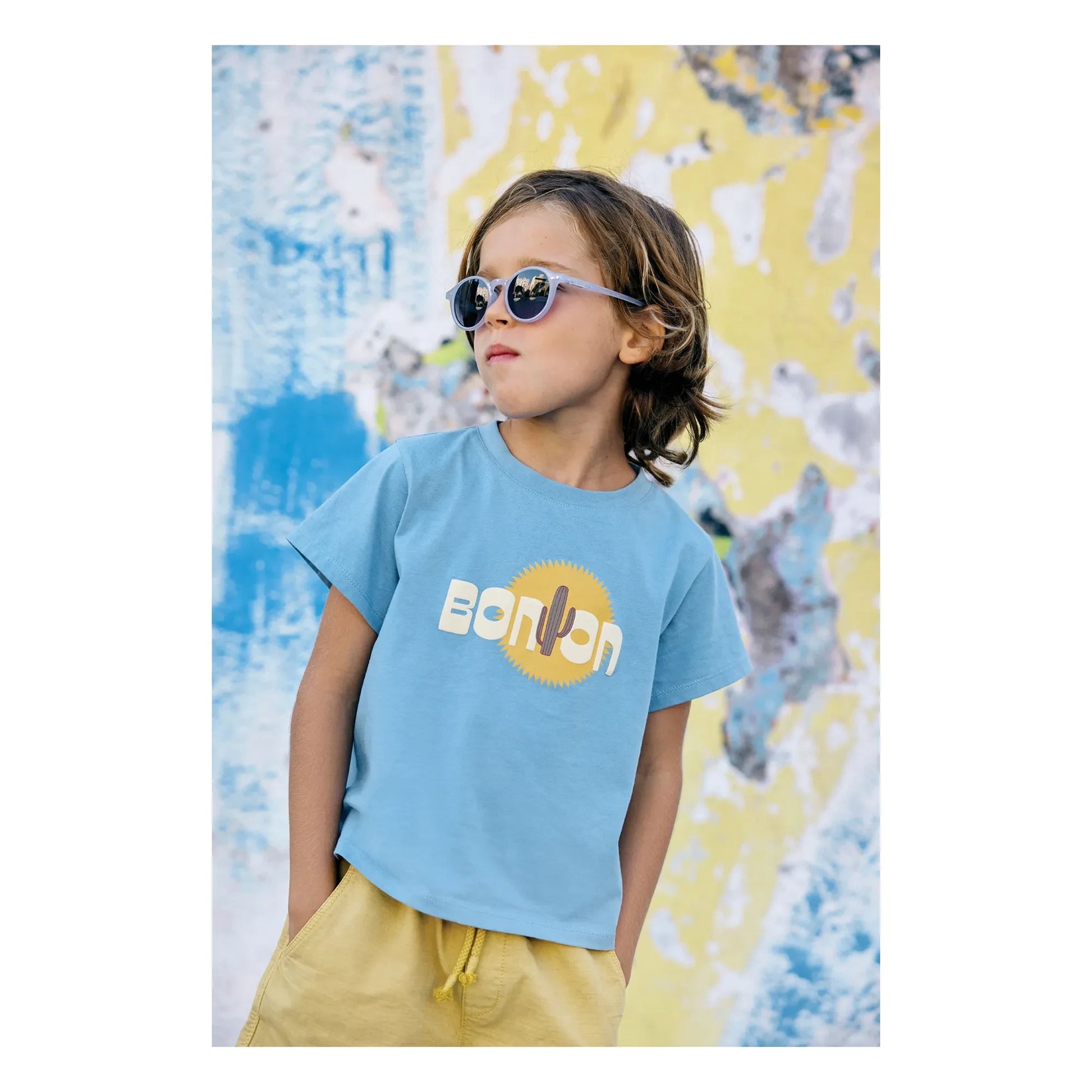 Bonton - Tubo Cactus T-shirt | Light blue