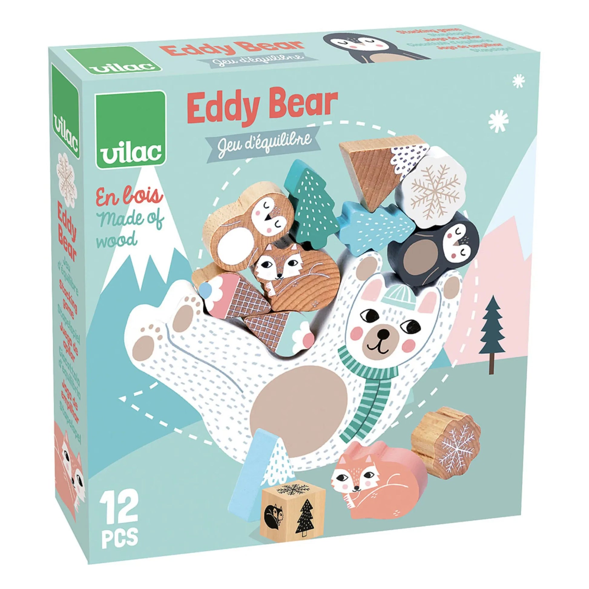 Vilac - Eddy Bear Wooden Balancing Game - Michelle Carlslund