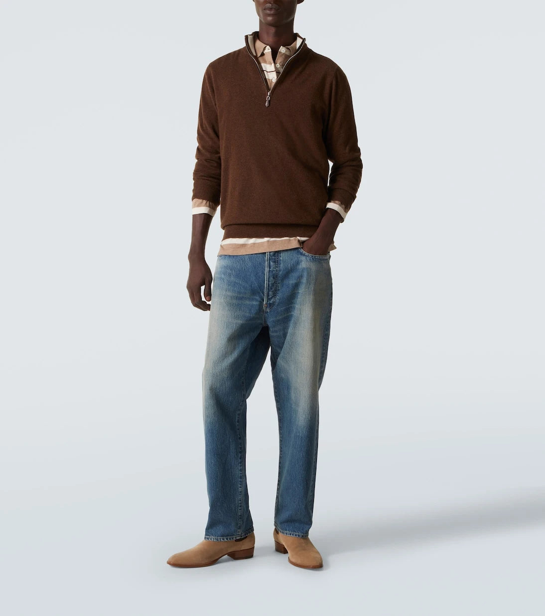 Arch4 - Mr Fenchurch cashmere half-zip sweater