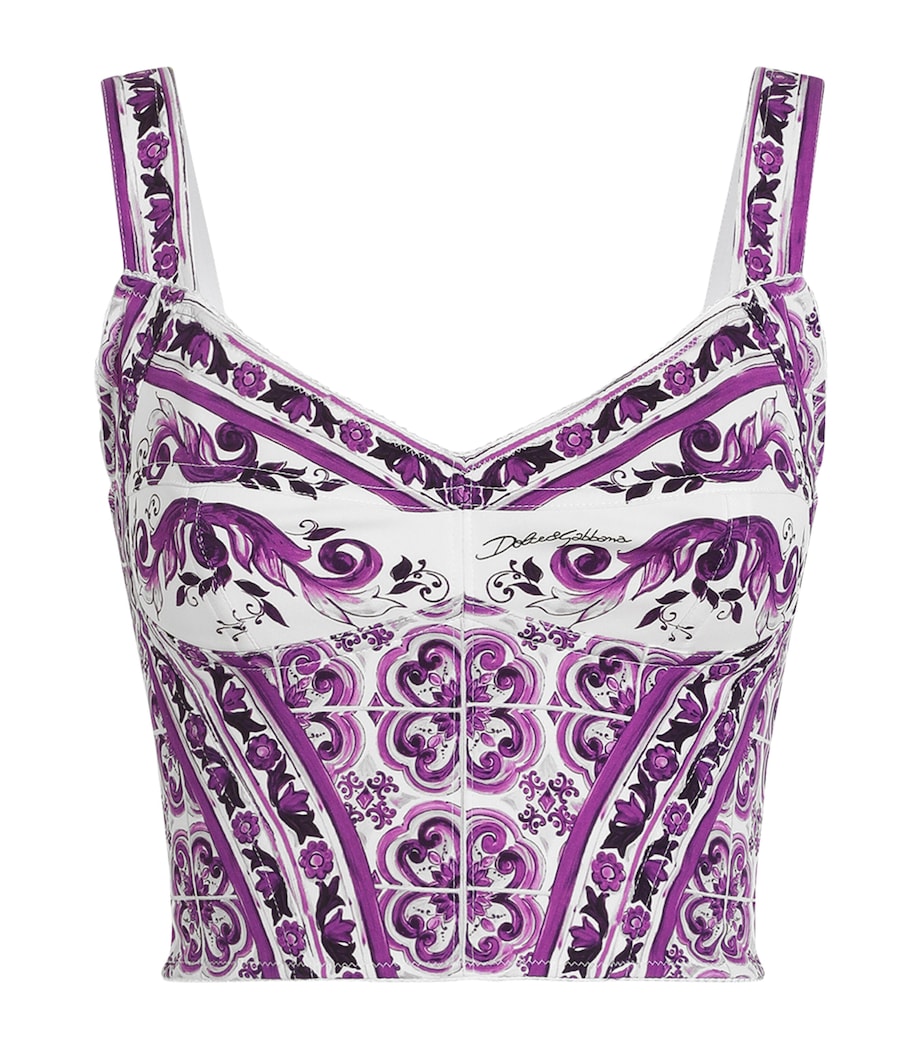 Multi Printed Bustier Top