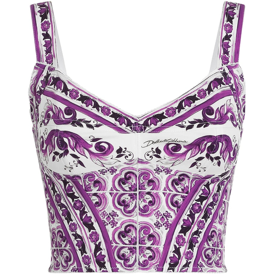 Multi Printed Bustier Top