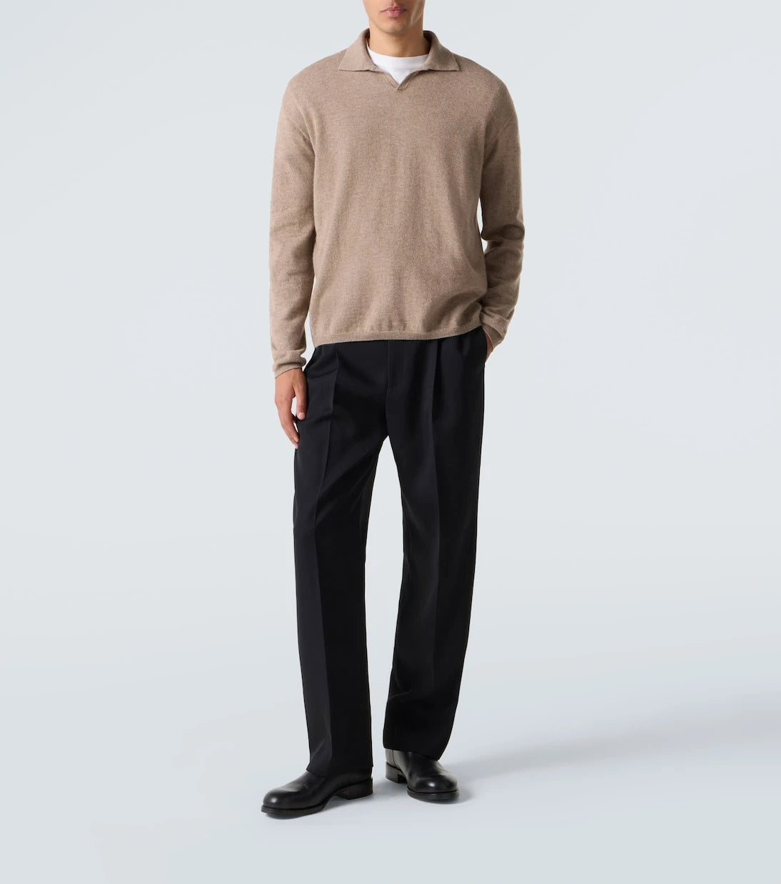 The Row - Franz cashmere polo sweater