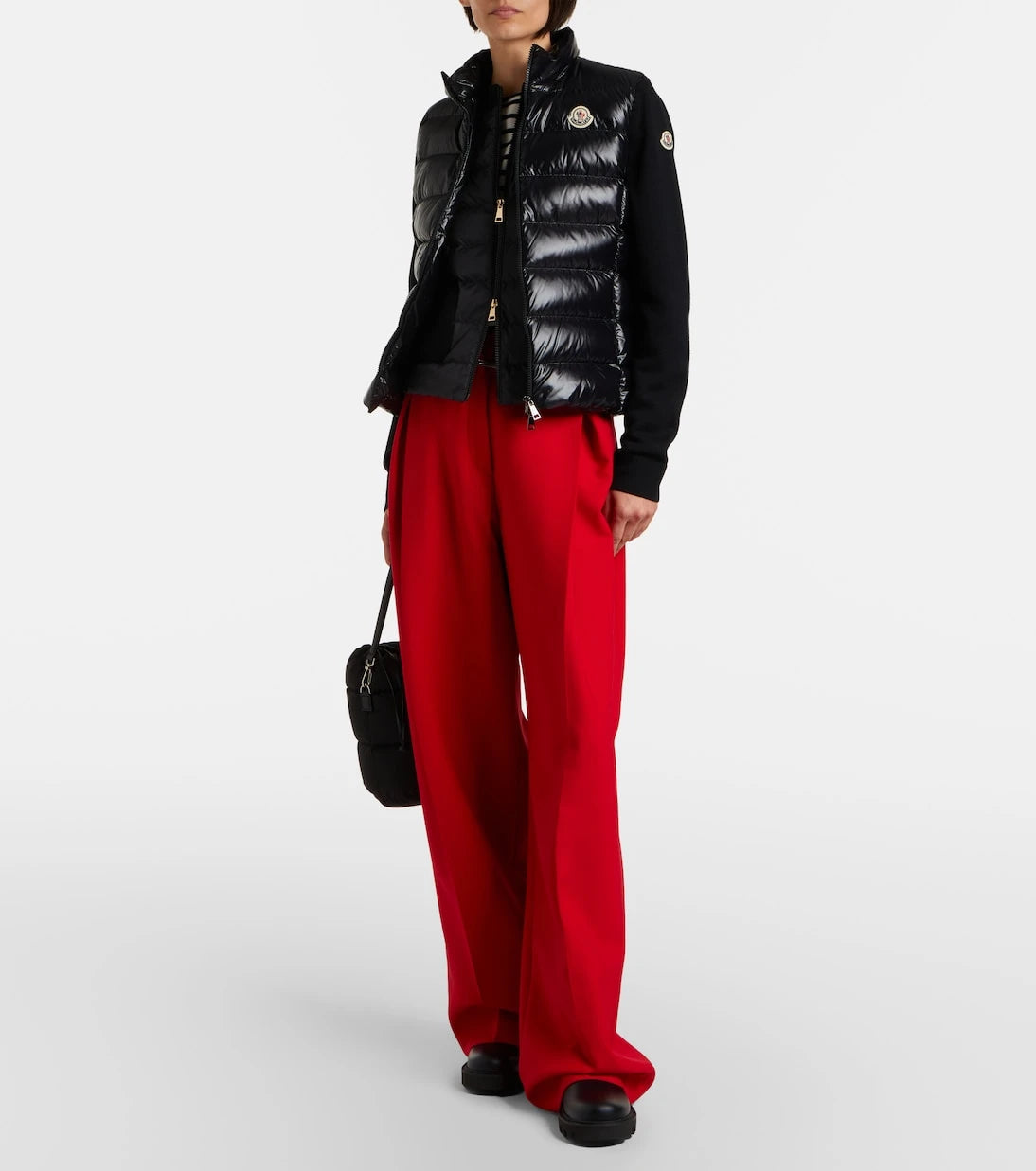 Moncler - Down-paneled virgin wool cardigan
