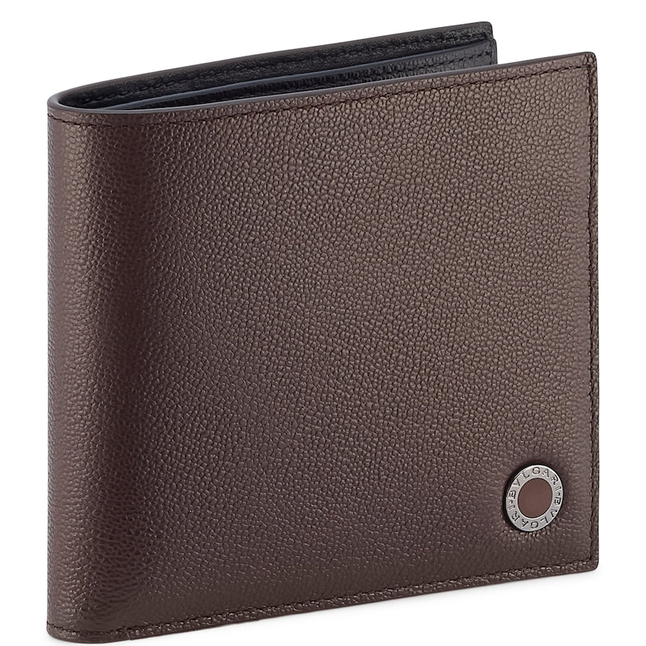 Brown Leather Bvlgari Bvlgari Man Compact Wallet
