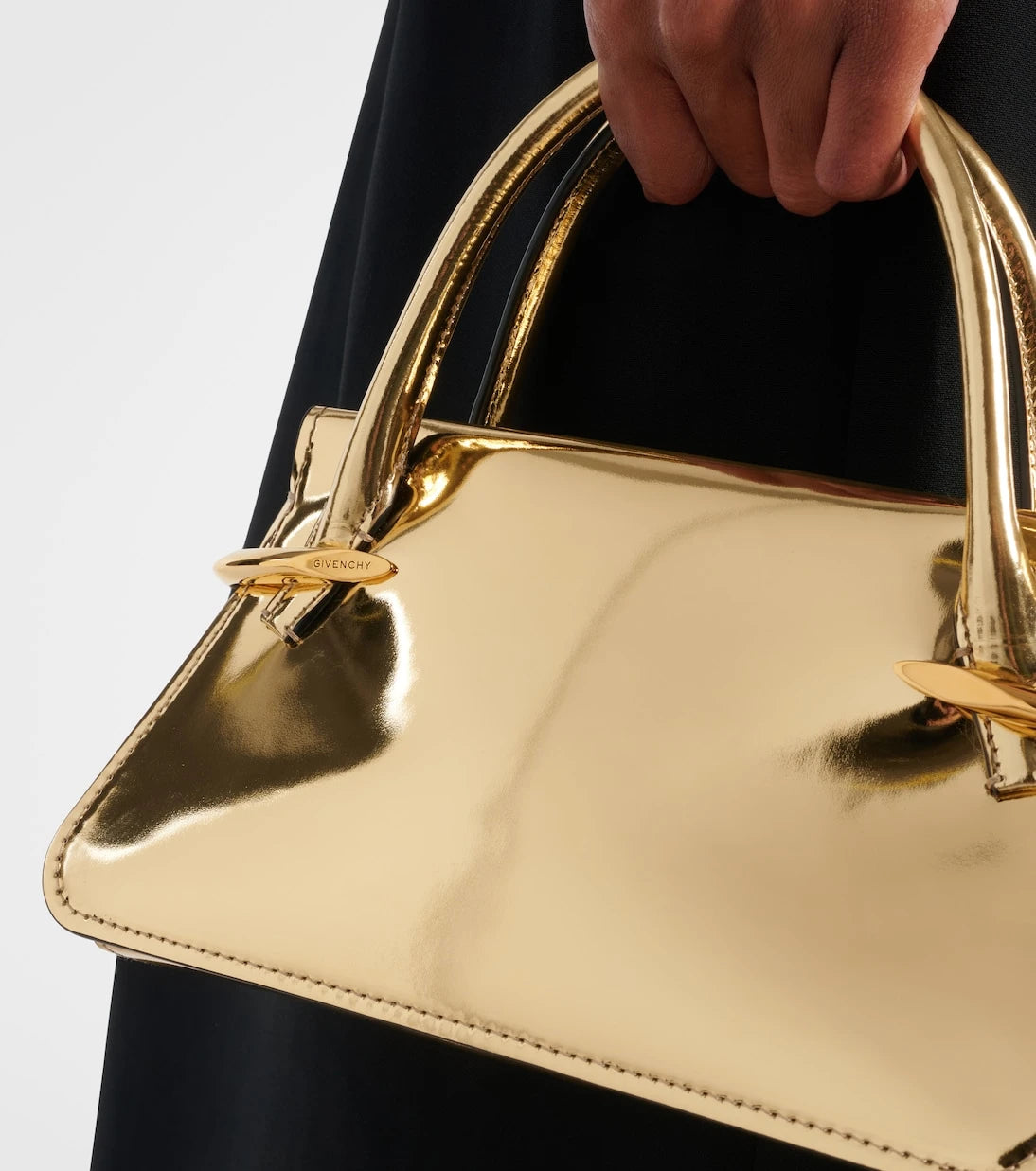 Givenchy - Pinch metallic leather tote bag