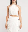 Cotton Azura Halterneck Crop Top IVORY
