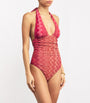 Missoni Red Halterneck Zigzag Swimsuit