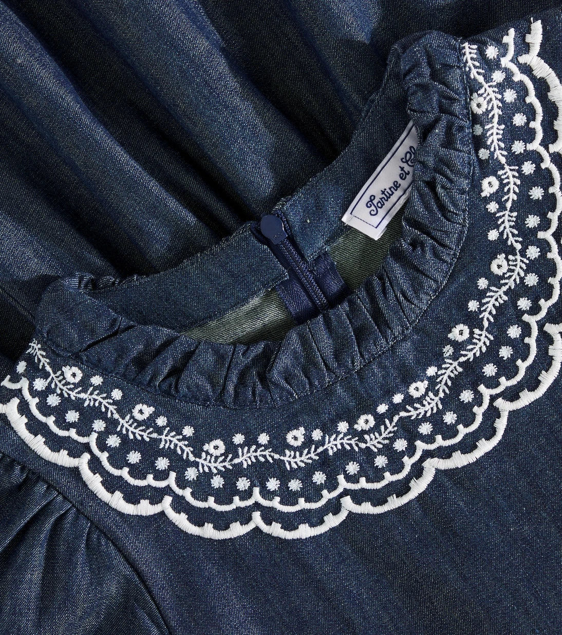 Tartine et Chocolat - Embroidered denim dress