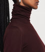 Max Mara Red Virgin Wool Rollneck Sweater
