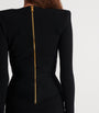 Balmain Black Knitted Button-Up Mini Dress