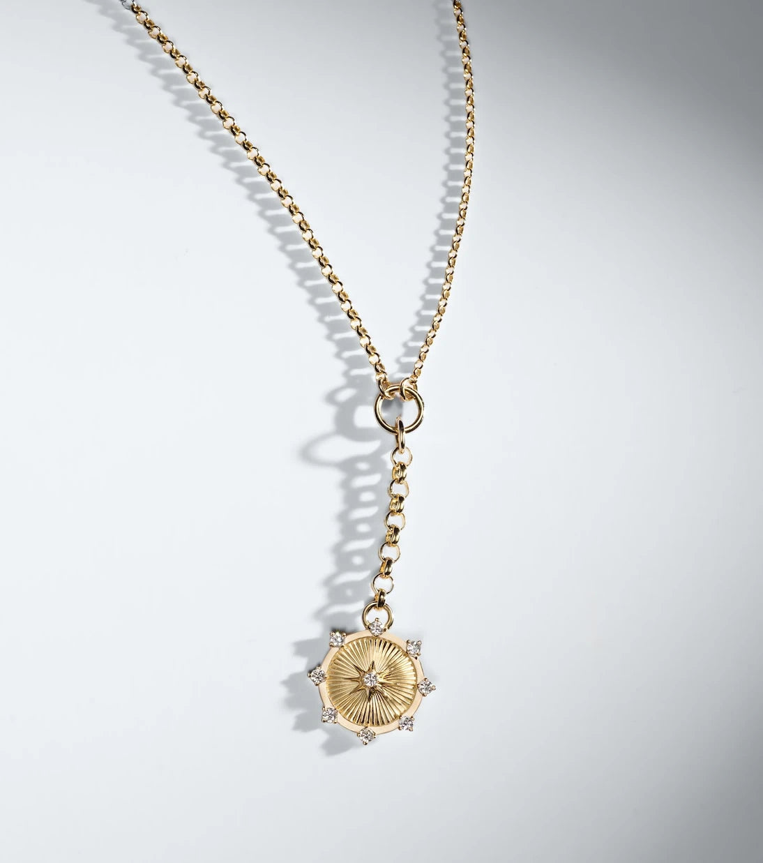 FoundRae - Spark 18kt gold pendant necklace with diamonds