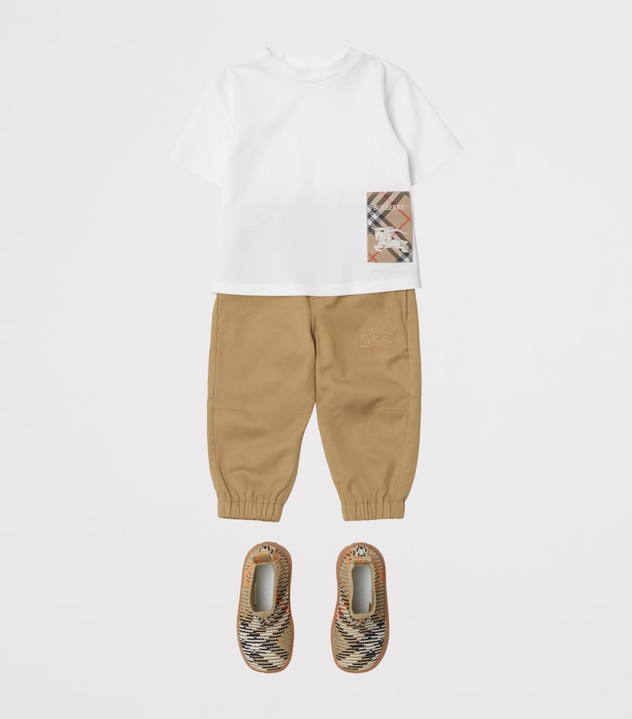 Burberry Kids Cotton Check-Patch T-Shirt (6-24 Months)