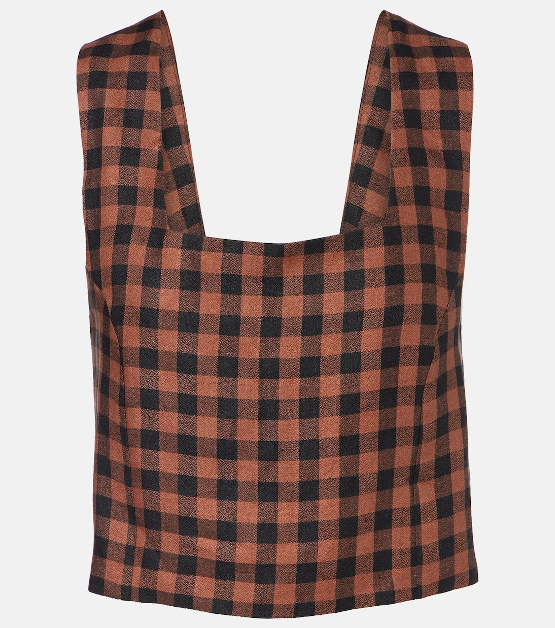 Asceno - Checked linen top