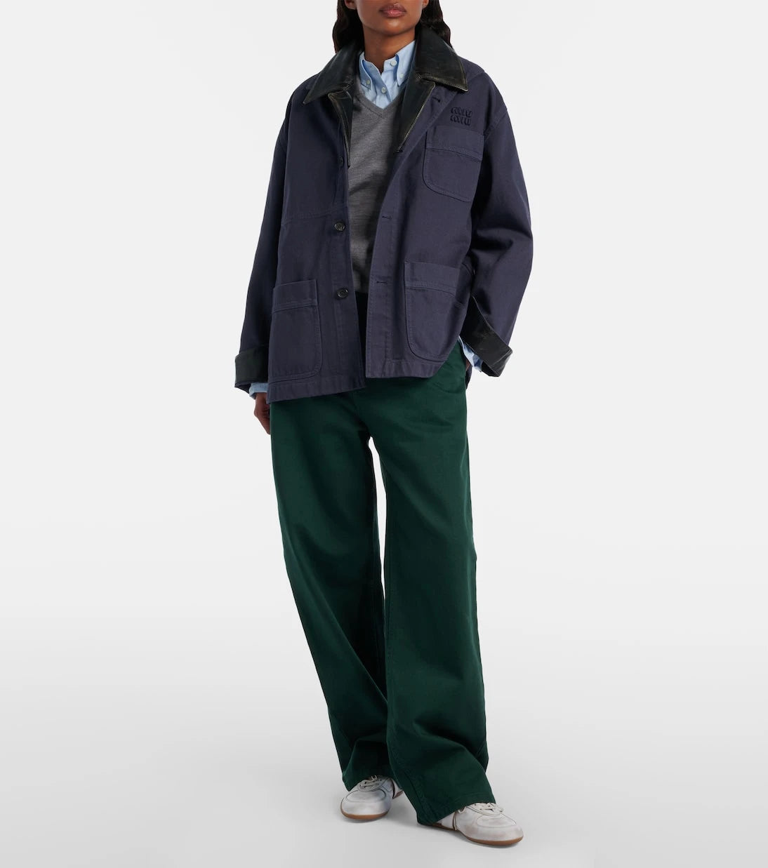 Miu Miu - Cotton gabardine straight pants
