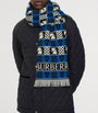 Burberry Black Wool Fair Isle Scarf
