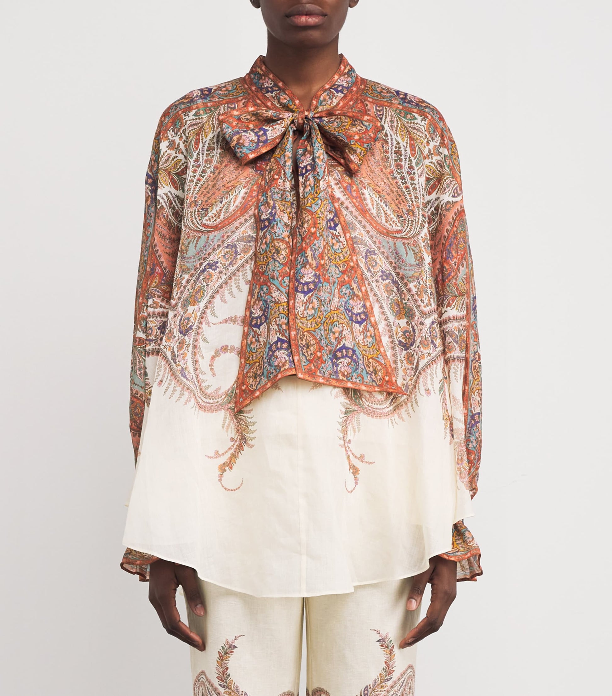 Ivory Ramie Paisley Rhiannon Blouse