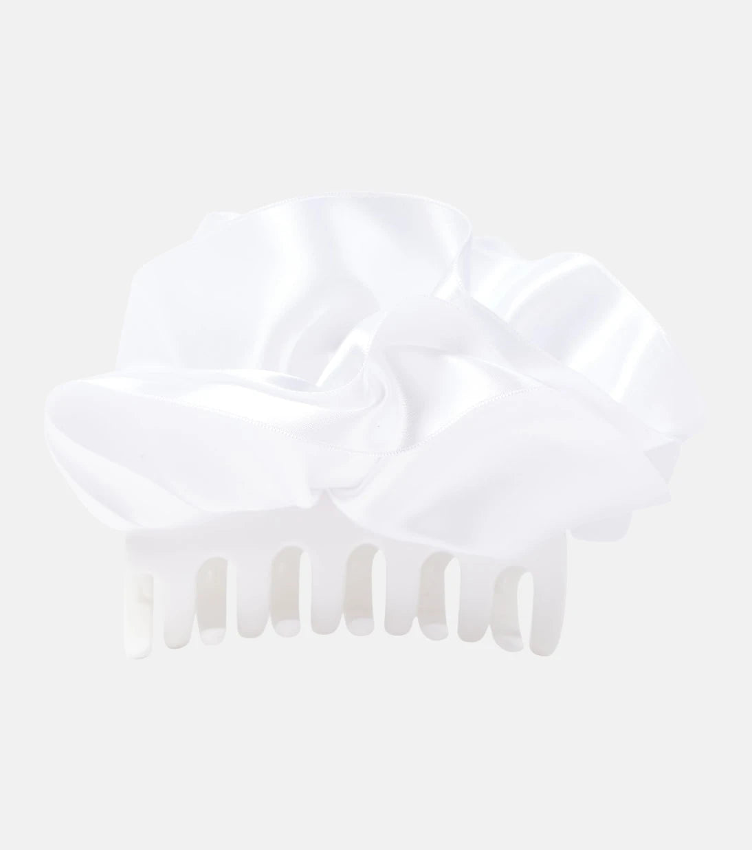 Jennifer Behr - Ruffled silk-blend satin hair clip