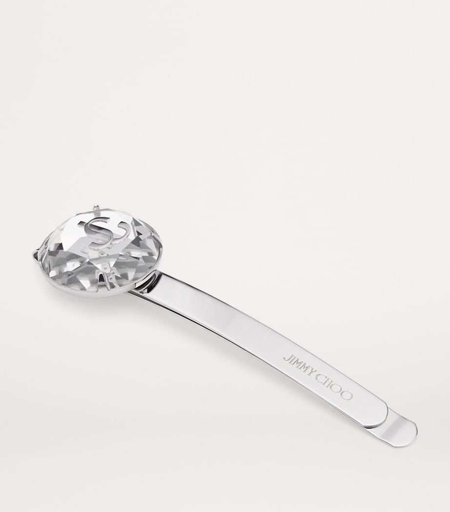 Jimmy Choo Silver Crystal-Embellished Hair Slide