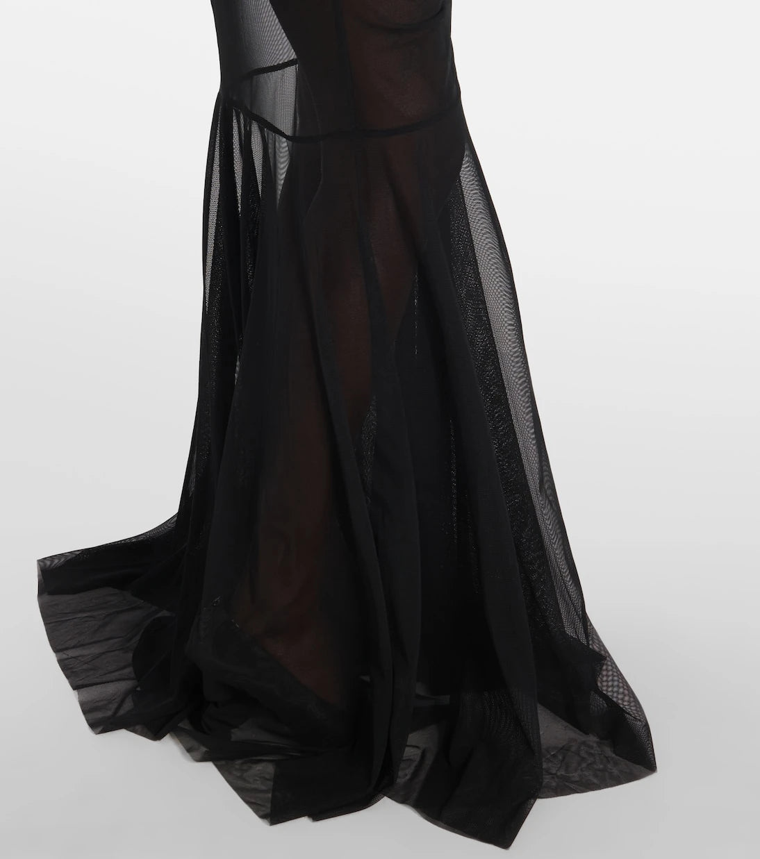Norma Kamali - Shirred sheer gown
