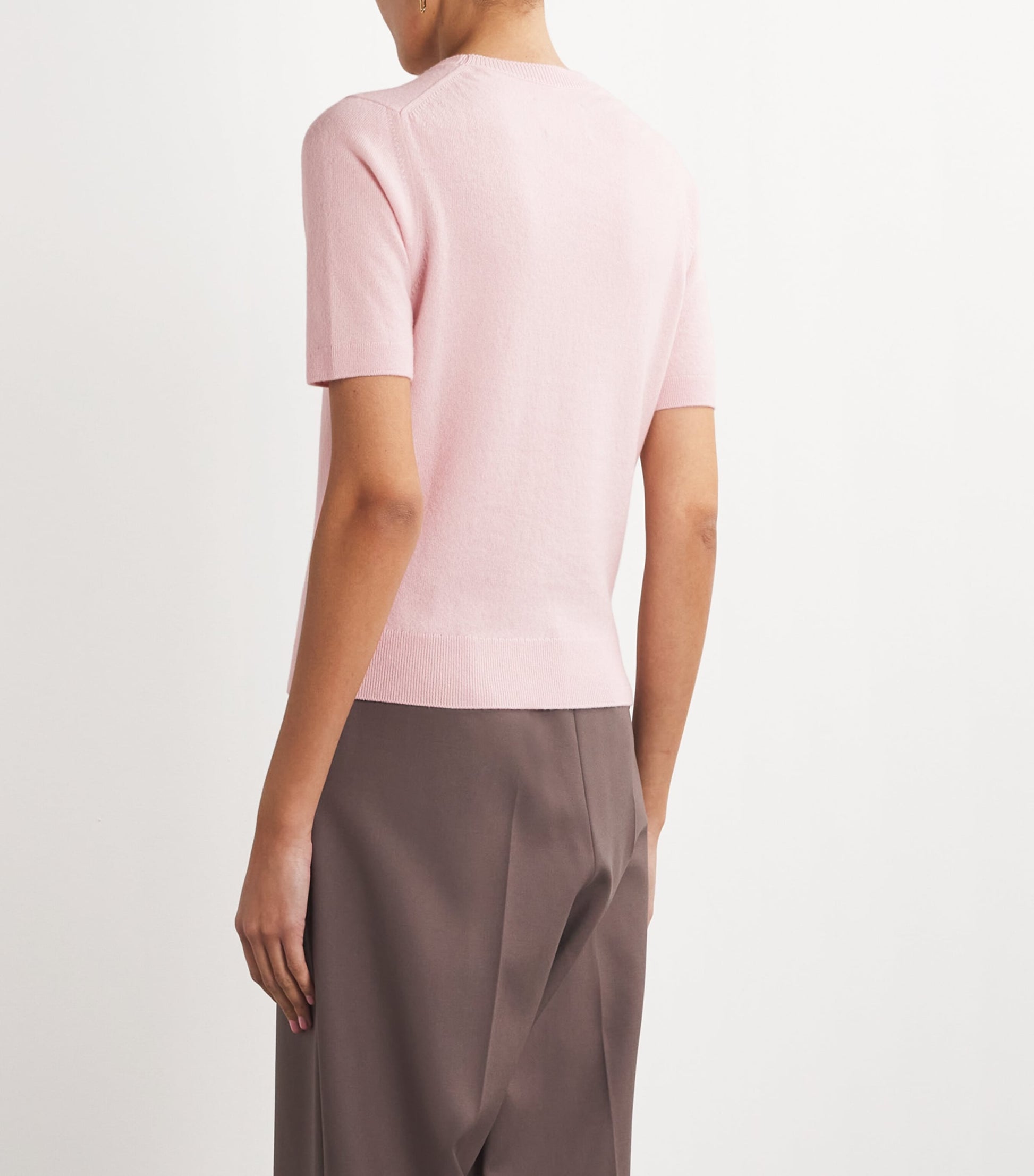 Pink Cashmere T-Shirt Sweater
