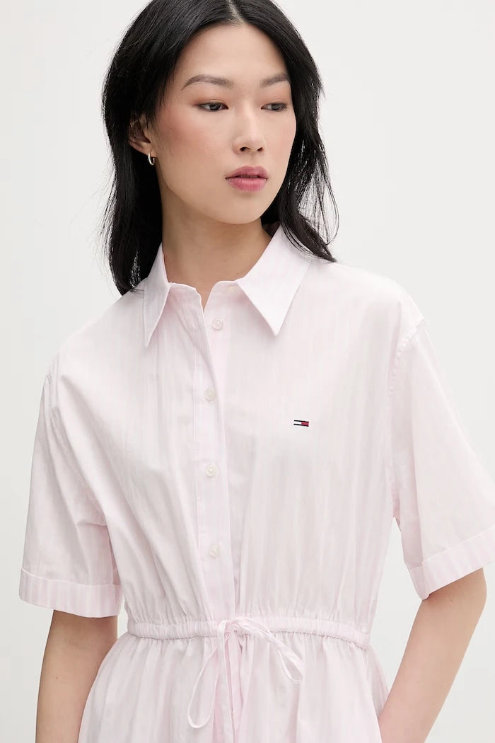 Tommy Jeans рокля тип риза от памук