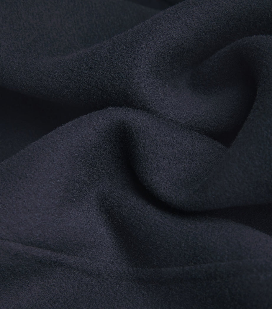 Blue Virgin Wool Mini Skirt