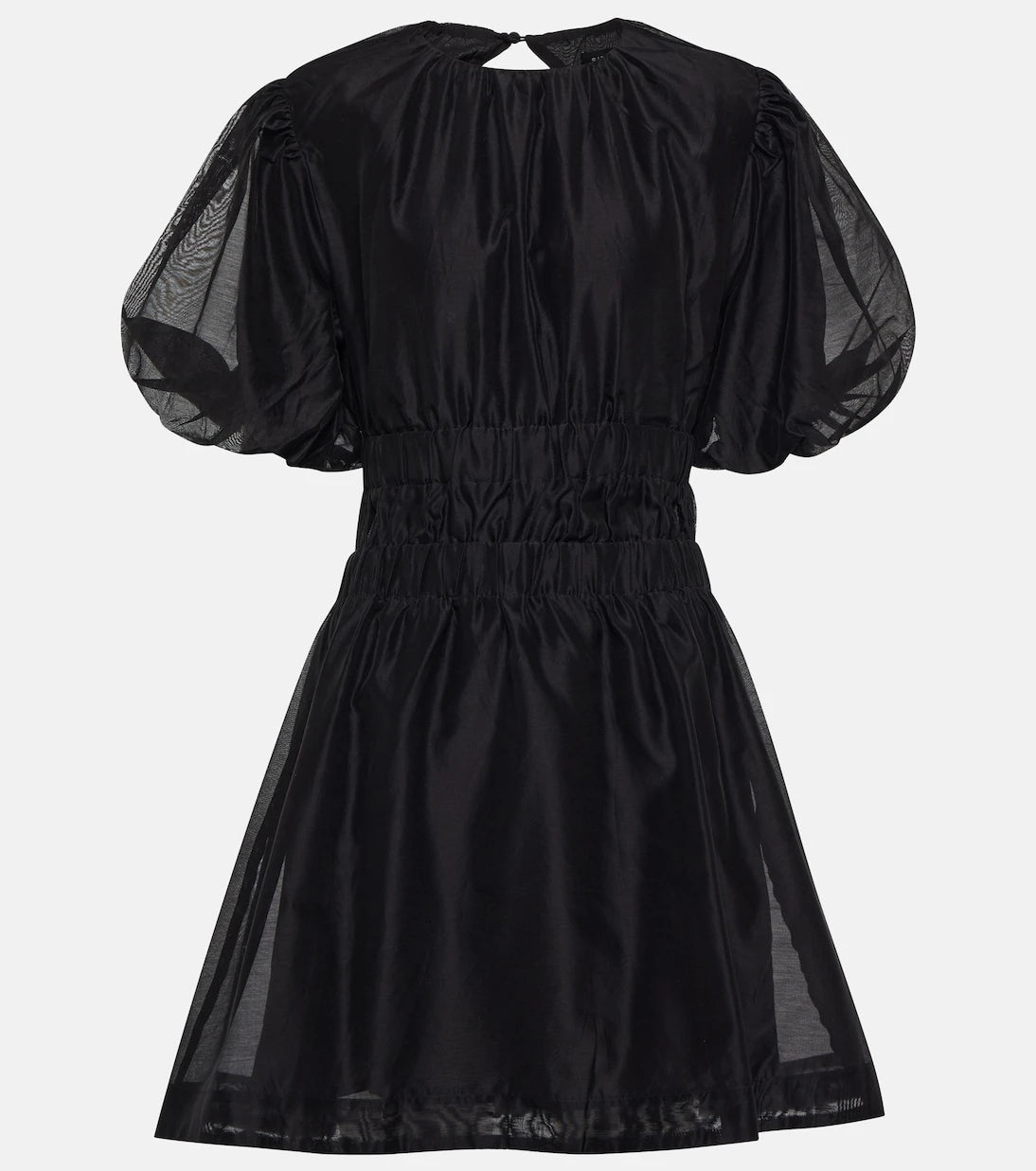 SIR - Puff-sleeve cotton and silk minidress