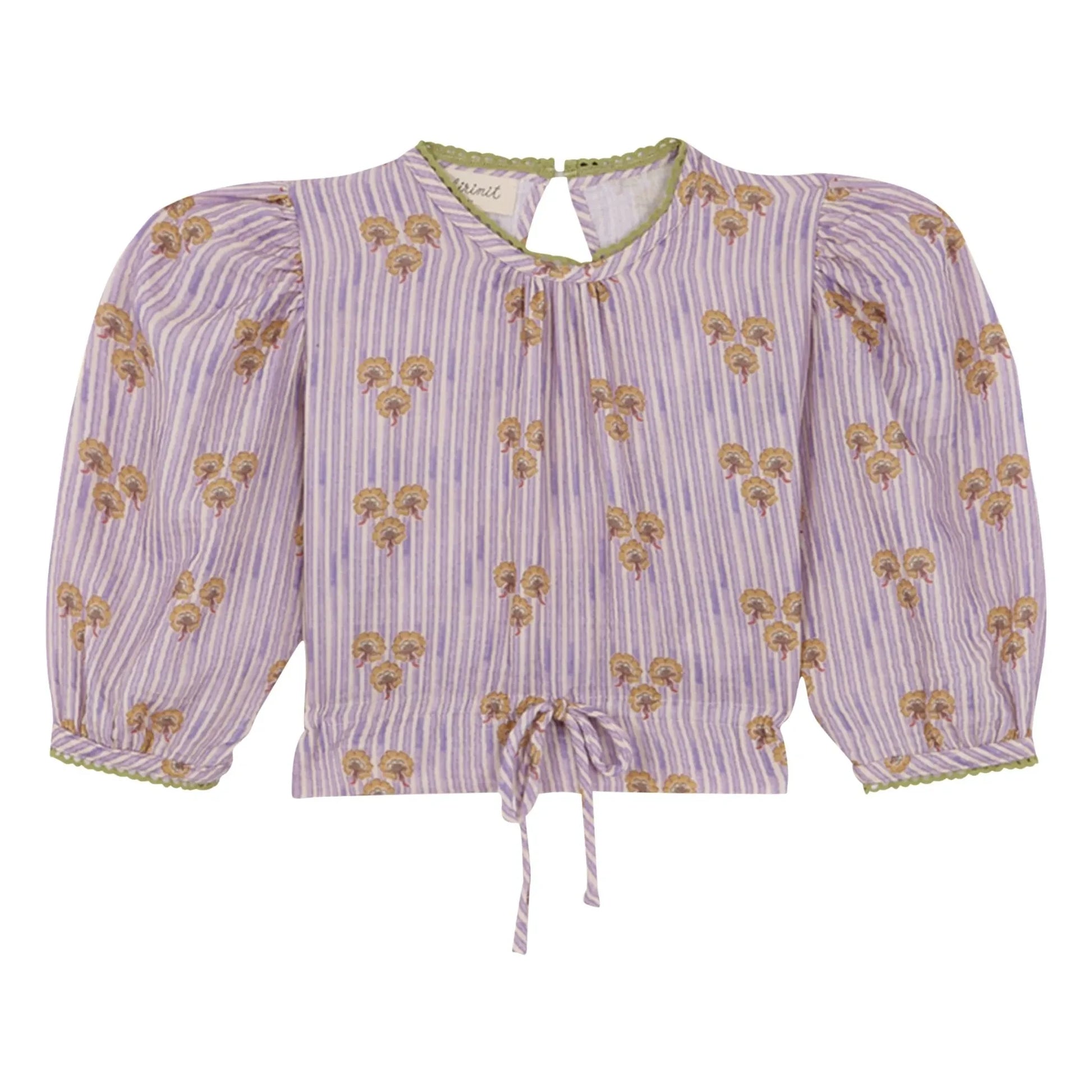 birinit - Cinca Striped Organic Cotton Blouse | Mauve