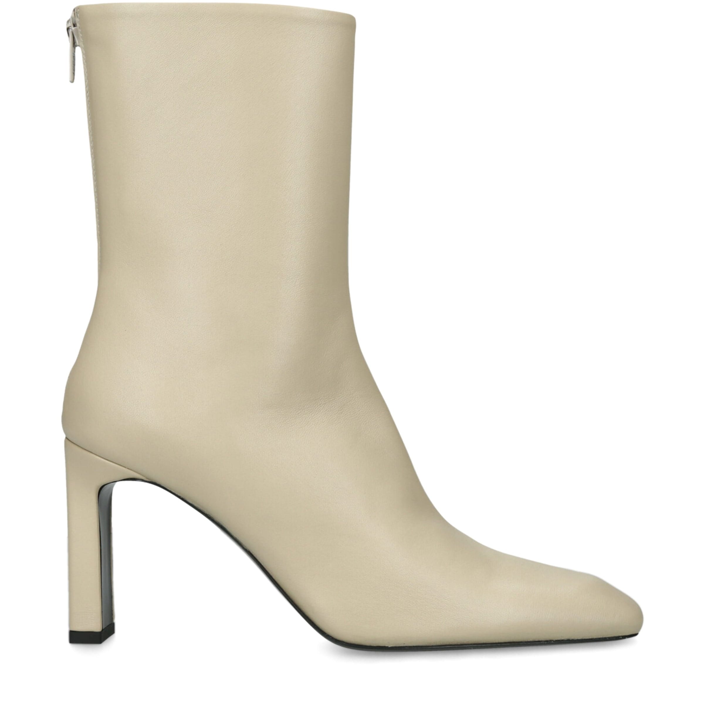 Ivory Nappa Ankle Boots 85