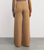 Beige Wool-Cashmere Wide-Leg Trousers