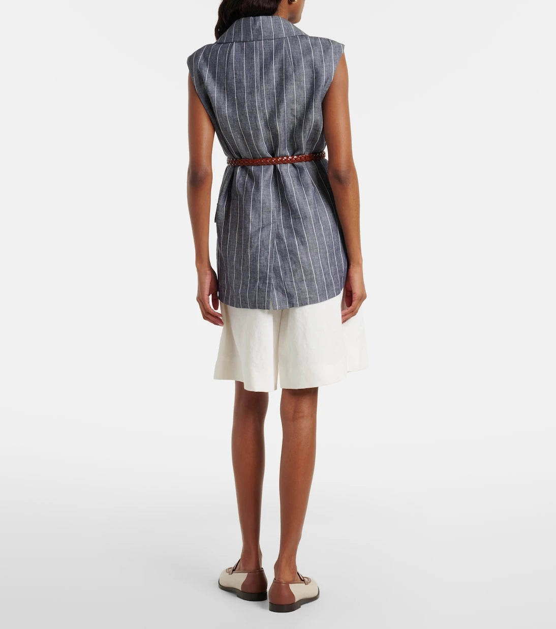 'S Max Mara - Sole cotton and linen Bermuda shorts