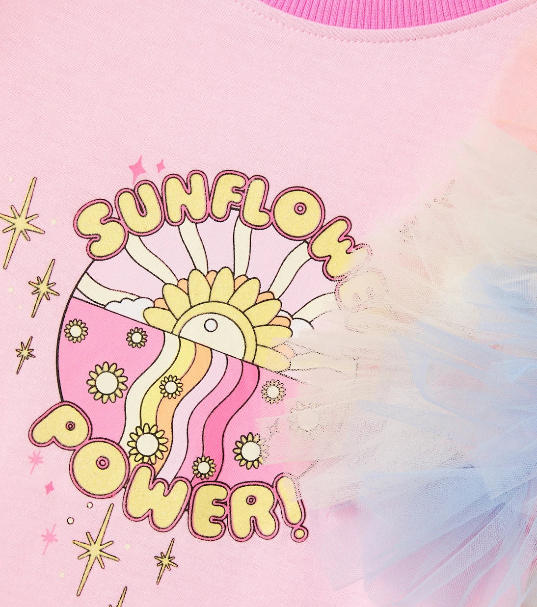 توتو دو موند - تيشيرت قطني مطبوع بعبارة Sunflower Power