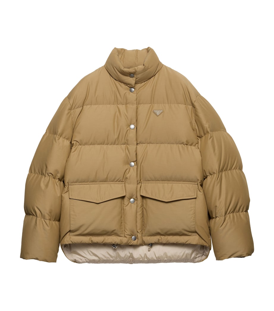 Prada Brown Down-Filled Technical Puffer Jacket