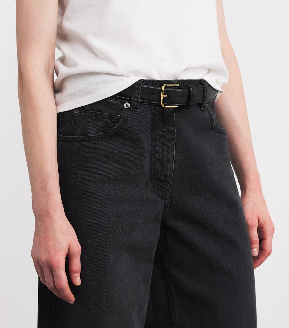 Black Classic Leather Belt