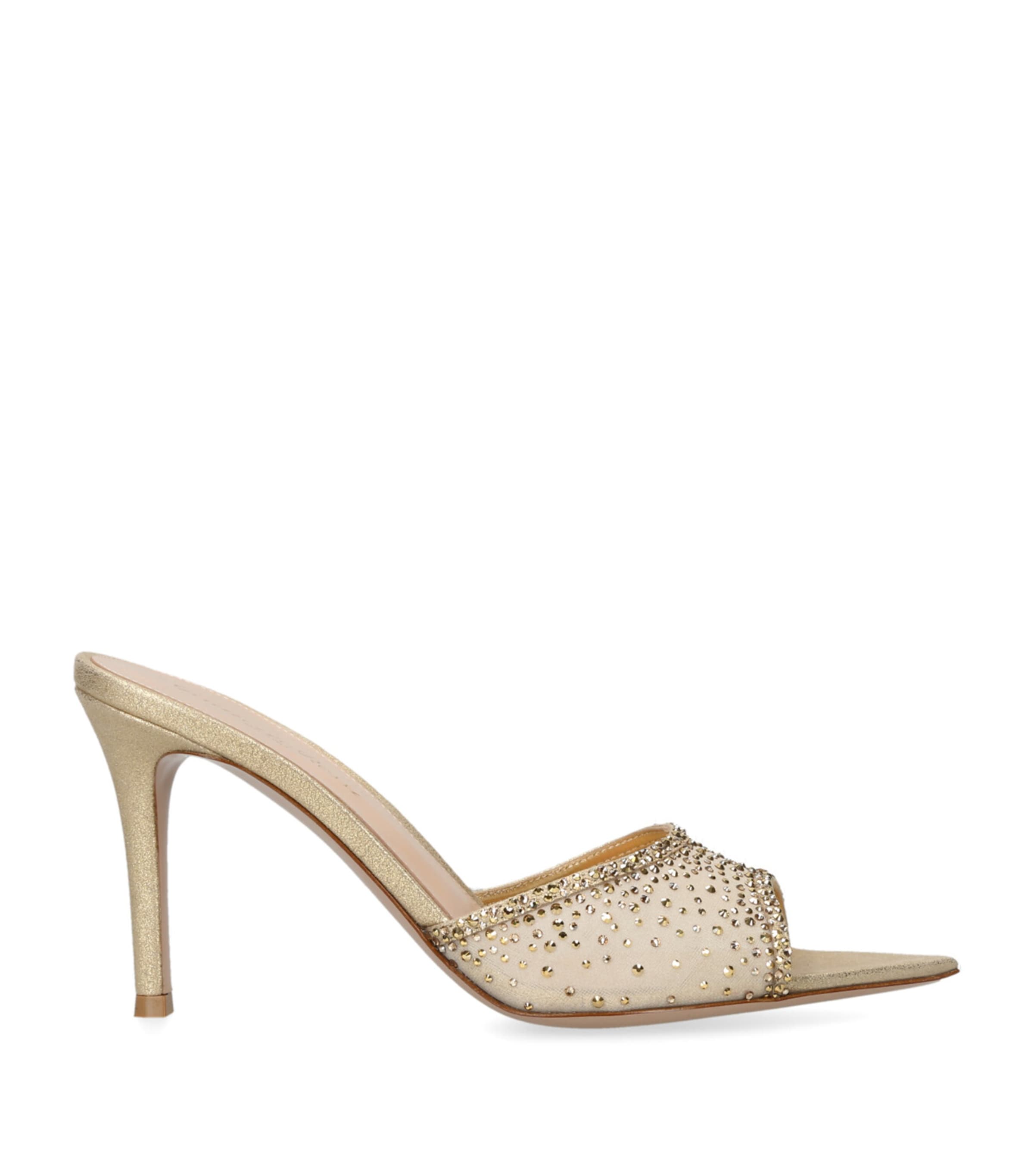 Gold Embellished Rania Mules 85
