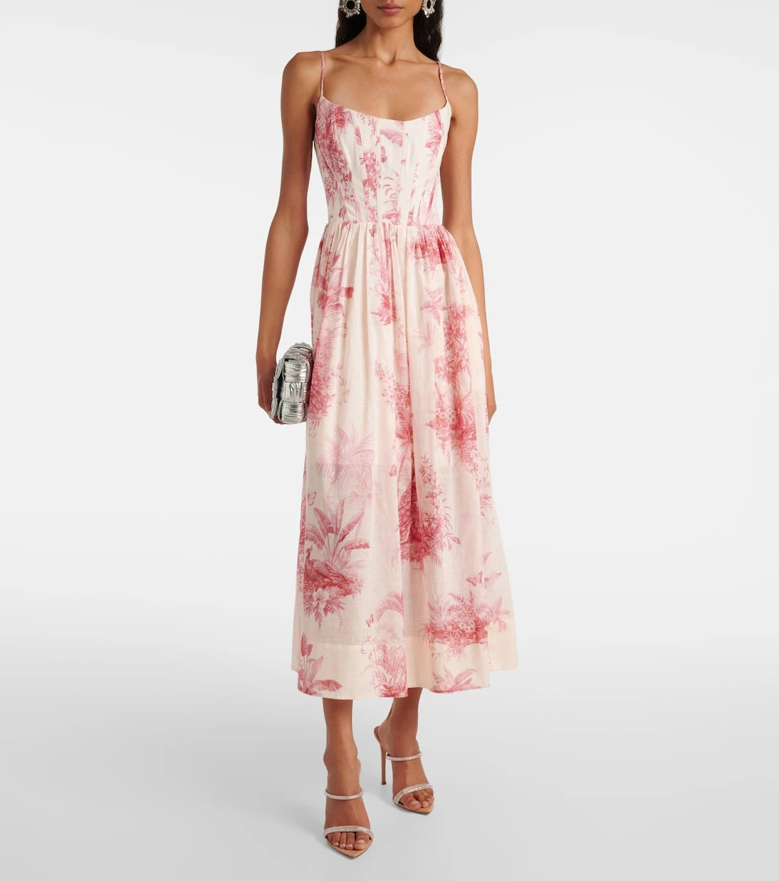 Zimmermann - Waverly floral cotton bustier dress