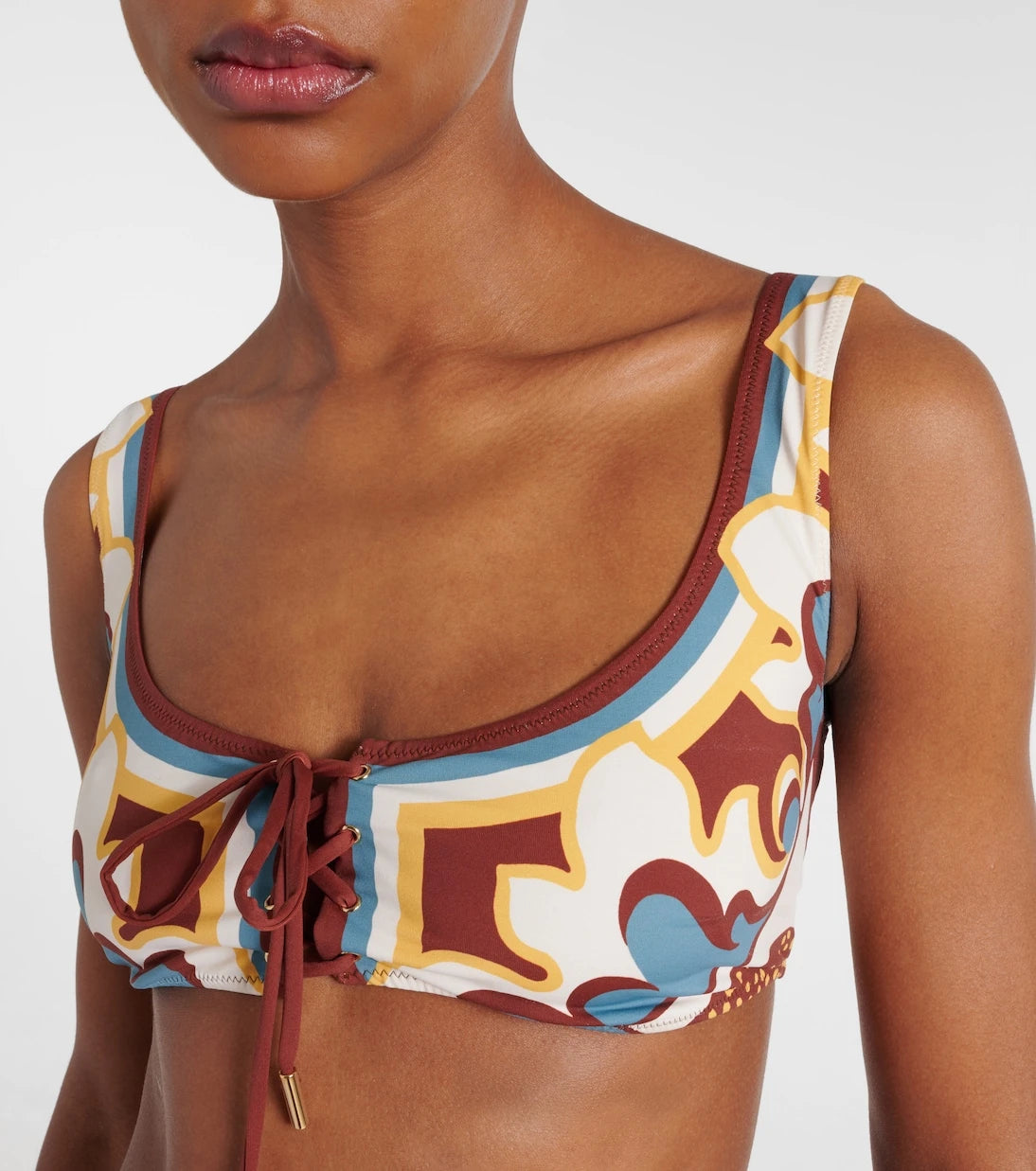 La DoubleJ - Sunset floral bikini top